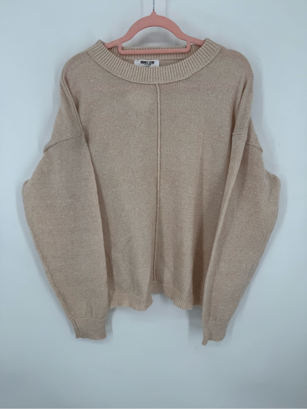 Double Zero Women's Boutique Cream Lightweight Neutral Sweater Size Large NWT